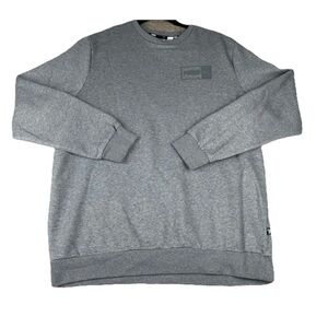 PUMA Men’s Fleece Crew Sweatshirt Gray Size Large